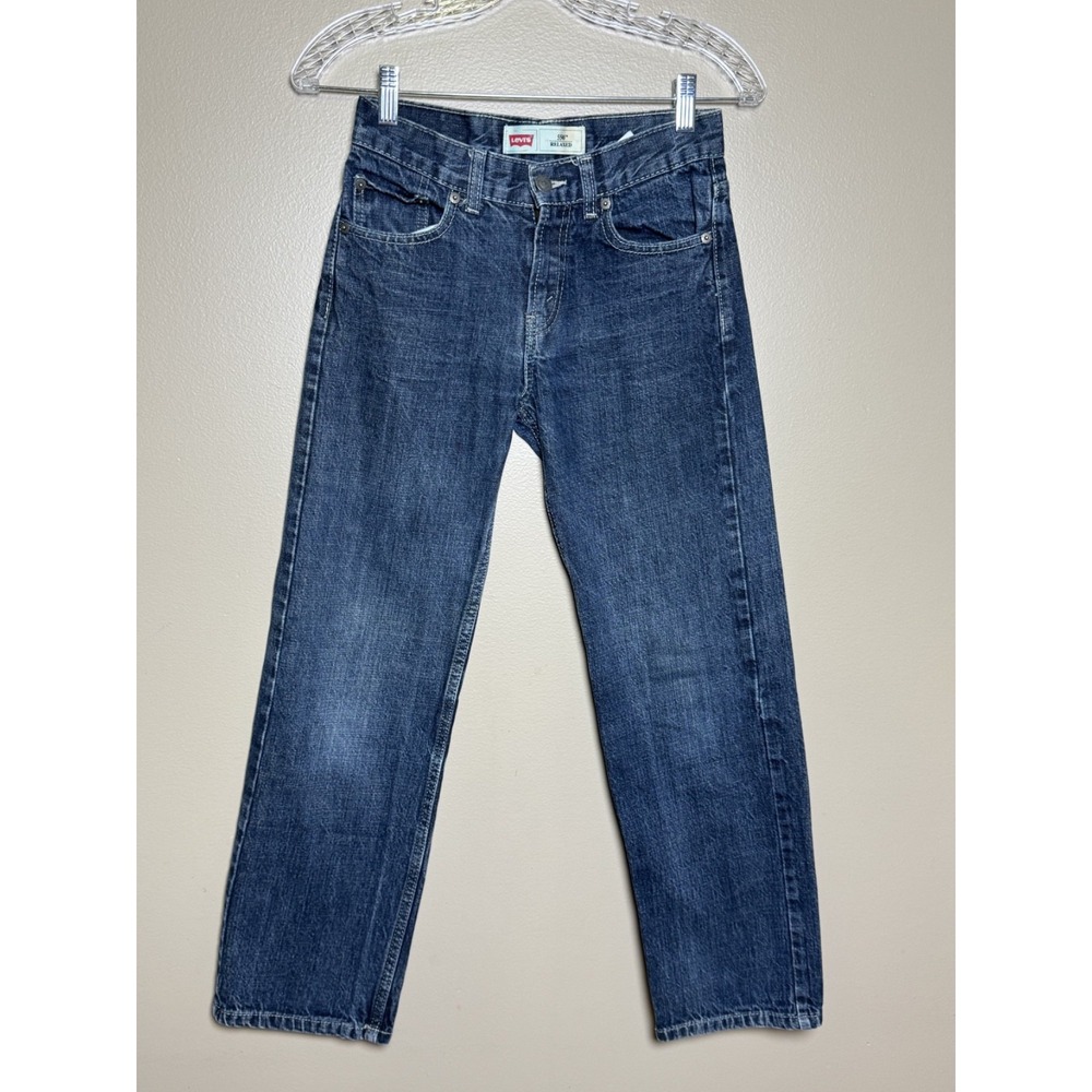 Levis 550 Relaxed Fit Jeans Boys Size 14 Slim Medium Wash Blue Denim 25x27